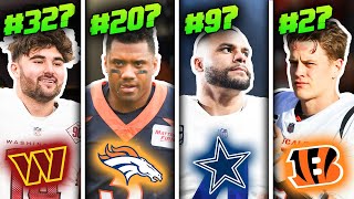 Ranking All 32 Starting NFL Quarterbacks For 2023 From WORST To FIRST [upl. by Lingwood194]