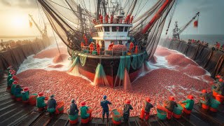 The Secret of Massive Shrimp Hauls  How Fishermen Catch Billions Fish in a Single Sweep [upl. by Elleira]