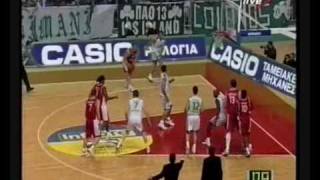 PAO vs Olympiakos 8089 Greek League 2002 SF [upl. by Beeck645]