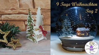 9 Tage Weihnachten Tag 2 Tischgoodie  Goldene Kugel  Stampin Up  fröhlich basteln [upl. by Enelym]