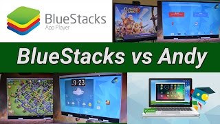 BlueStacks vs Andy  The best Android emulator on PC [upl. by Ennaeirb]