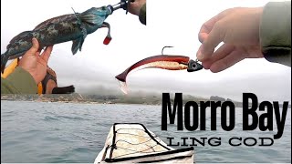 Kayak fishing Morro bay for Ling cod Montana De Oro State Beach [upl. by Lesli]