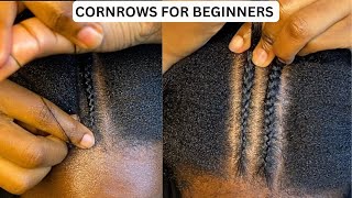 How To Cornrow Your Own Hair for Beginners [upl. by El]