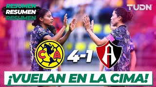 Resumen y goles  América 41 Atlas  Liga Mx Femenil AP2024J16  TUDN [upl. by Enomor]