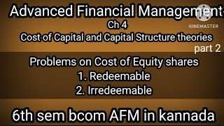 6th sem bcom AFM CH1 Cost of Capital and Capital Structure theories part3 Cost of Equity share [upl. by Gilus]