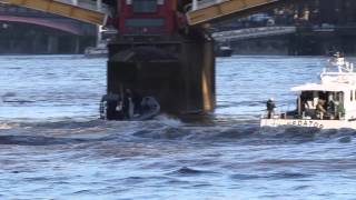 Daniel Craig Filming James Bond Scenes On The River Thames [upl. by Sadnalor]