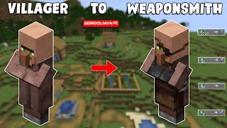 How to Make a WEAPONSMITH Villager in Minecraft  TUTORIAL Easy amp Quick [upl. by Willin]