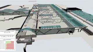 Airport model in FlexSim [upl. by Nnylear]