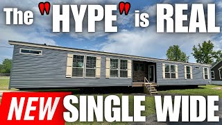 Been HEARING about this NEW quotBADquot single wide mobile home Lets tour it Prefab House Tour [upl. by Elletse486]