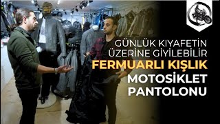 Günlük Kıyafetin Üzerine Giyilebilir Fermuarlı Kışlık Motosiklet Pantolonu [upl. by Nyl767]