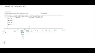 Simulare EN Ianuarie 2022 Iasi  Sub I ex 2 O carte costa 40 lei Dupa o reducere de 15 pretul va [upl. by Alyehc280]