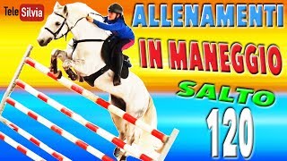 I MIEI ALLENAMENTI SALTANDO 120 cm  Lezione di equitazione salto ostacoli in maneggio [upl. by Signe156]