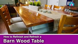 How to Refinish a Barn Wood Table [upl. by Bergh]