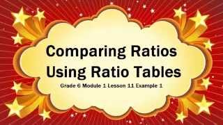 Comparing Ratios Using Ratio Tables [upl. by Ibmat]