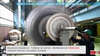 BALANCEO DINAMICO DE TURBINA DE 12000 Kgs [upl. by Roswell]