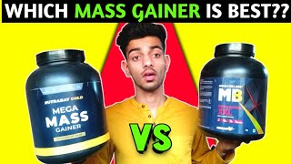 Nutrabay Gold Mega Mass Gainer Vs Muscleblaze XXL Mass Gainer  Nutrabay amp Muscleblaze Gainer Review [upl. by Niuqauj789]