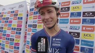 Christina Schweinberger  Interview at the start  ParisRoubaix 2024 [upl. by Stoneman]