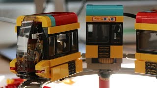 This is the motorized LEGO JKB Tram  full speed [upl. by Aicirpac139]