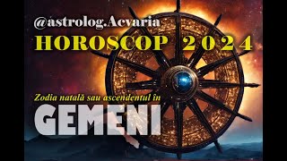 HOROSCOP 2024 ♊ Zodia GEMENI cu ASTROLOG ACVARIA ⭐Pe val cu Jupiter sufland in panze [upl. by Kandy]