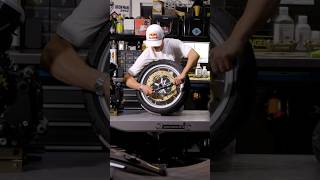 Mount amp Balance Motorcycle Tires by hand bridgestone indianmotorcycle indianscout motorcycle [upl. by Adella742]