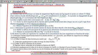 suivi temporel dune transformation chimique exercice n2 [upl. by Accisej]