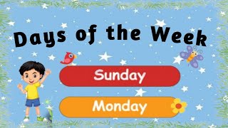 Learn days of the Week  7 days of week with spelling [upl. by Naillimixam]