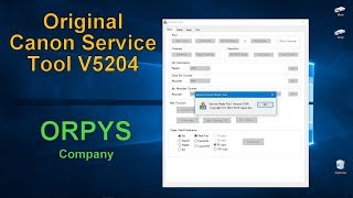 Canon Service Tool V5204 Original last version 2018 [upl. by Samal870]