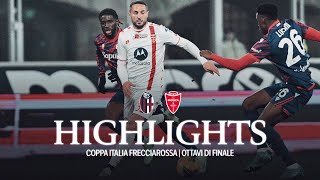 BOLOGNA 4  0 MONZA  HIGHLIGHTS COPPA ITALIA FRECCIAROSSA [upl. by Ecirtnahs]