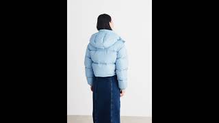 TOMMY HILFIGER ALASKA PUFFER Down Jacket Hooded Shiny Westside Blue Women  Zalando [upl. by Sandro]