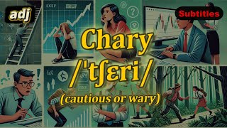 adj Chary meaning cautious or wary with 5 examples [upl. by Ainivad]