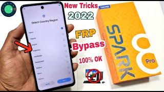 Tecno Spark 8 Pro FRP Bypass Android 11  Tecno KG8 Google Account Bypass  Without Pc  New Trick [upl. by Maillw390]