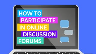 How to Participate in Online Discussion Forums 5 Easy Steps [upl. by Oidale]