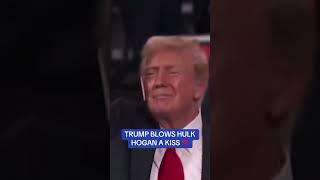 Donald Trump blows Hulk Hogan a kiss after RNC speech [upl. by Demetrius]