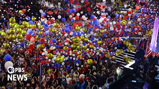 WATCH Balloon drop marks end of the 2024 Republican National Convention  2024 RNC Night 4 [upl. by Yenttirb]