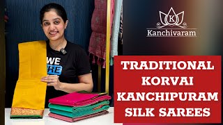 Traditional Korvai Kanchipuram Silk Saree sareelove kanchipattusarees [upl. by Silevi]