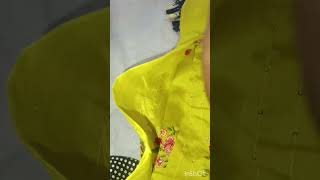 Fancy saree zeri lines with embroidery yellow blouse smooth fabric Vasumathisareecollections [upl. by Zerla560]