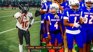 RIDGEWAY MIDDLE VS MT PISGAH THIS QB WEIGHT 80 POUNDS BUT HE CAN FLY THIS IS A MUST SEE [upl. by Llertram]