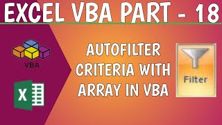 Autofilter Criteria with Array in Excel VBA [upl. by Heinrick]