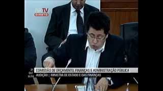 PCP confronta Ministra das Finanças sobre OE 2015 [upl. by Yeltnarb699]