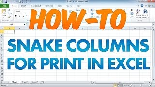 How to Print Long Columns in Excel on 1 Page  Snake Columns  Newspaper Columns [upl. by Jahncke639]