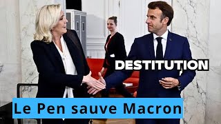 🏛️ DESTITUTION  Le Pen sauve Macron [upl. by Aynotak]