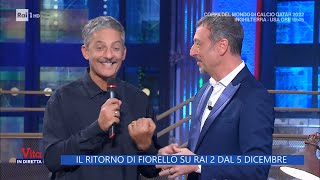 Il ritorno di Fiorello su rai 2 del 5 dicembre  La vita in diretta 25112022 [upl. by Nosahc]