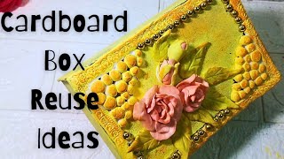 Easy way to reuse cardboard boxes  Cardboard box crafts [upl. by Cirle727]