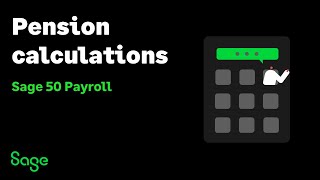 Sage 50 Payroll UK  Pension Calculations [upl. by Grant297]