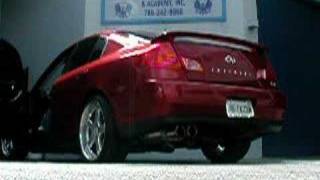 2003 G35 Sedan Custom Exhaust [upl. by Ennaitak]