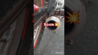 Boom💥  loud silensor sound testing in bike short  bikestunt  sound  bikelike [upl. by Jochebed]