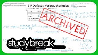 ARCHIVIERT BIPDeflator Verbraucherpreisindex Preisindex  Volkswirtschaftslehre [upl. by Ettenwahs941]