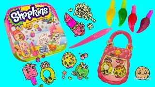 Make Your Own Shopkins Stickers with Gel Paints  Paint amp Display Kit  Cookieswirlc [upl. by Ahsircal270]