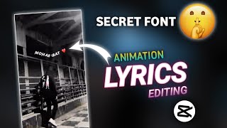 Aesthetic Lyrics Video Editing In CapCut App  Instagram Reel Lyrics Video Editing  CapCut Lyrics [upl. by Vargas]