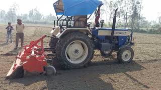 Swaraj 735 FEe model 2022 Rotavator Demo [upl. by Nylesor1]